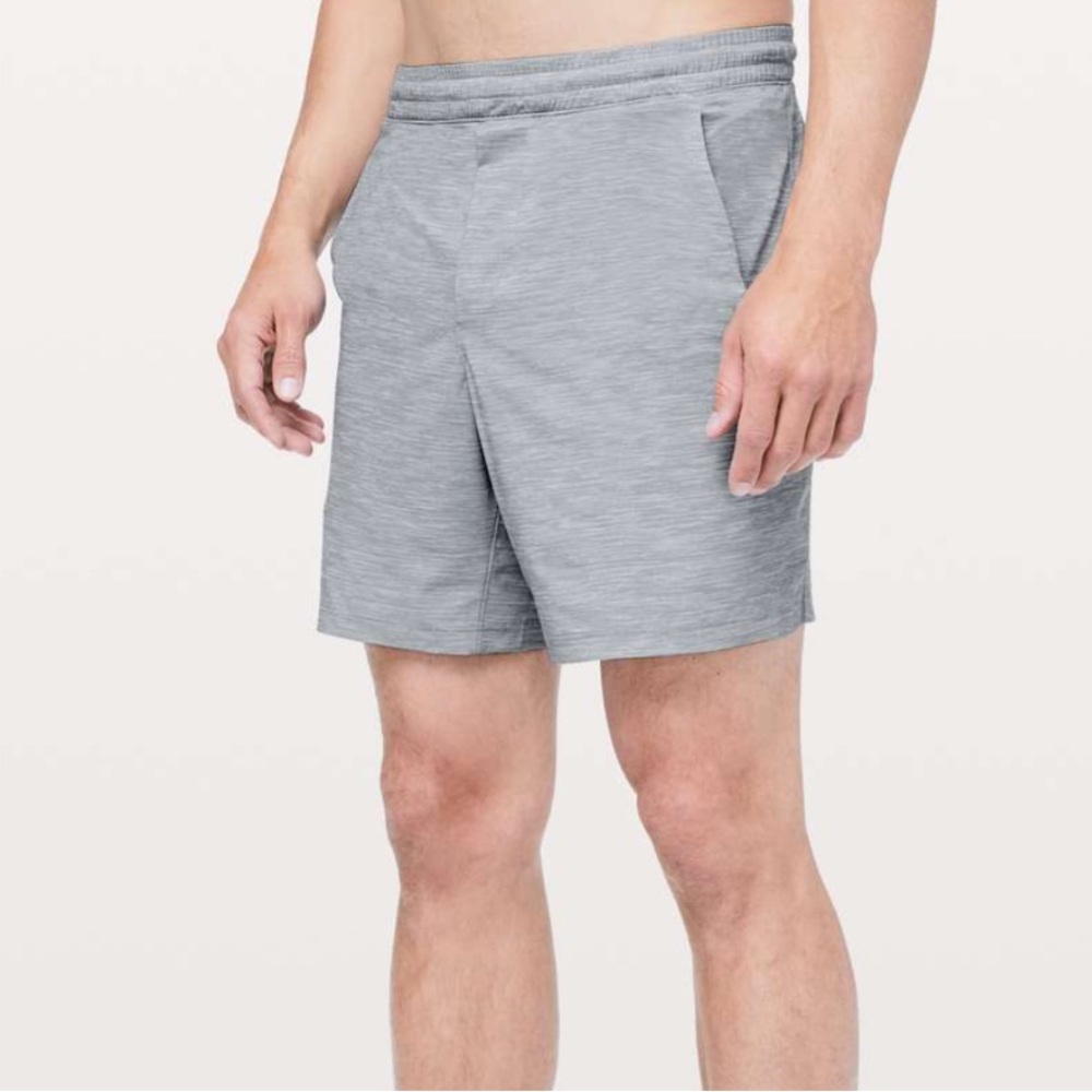 lululemon Men’s Pace Breaker 7” Lined Workout Shorts Light Heathered Gray